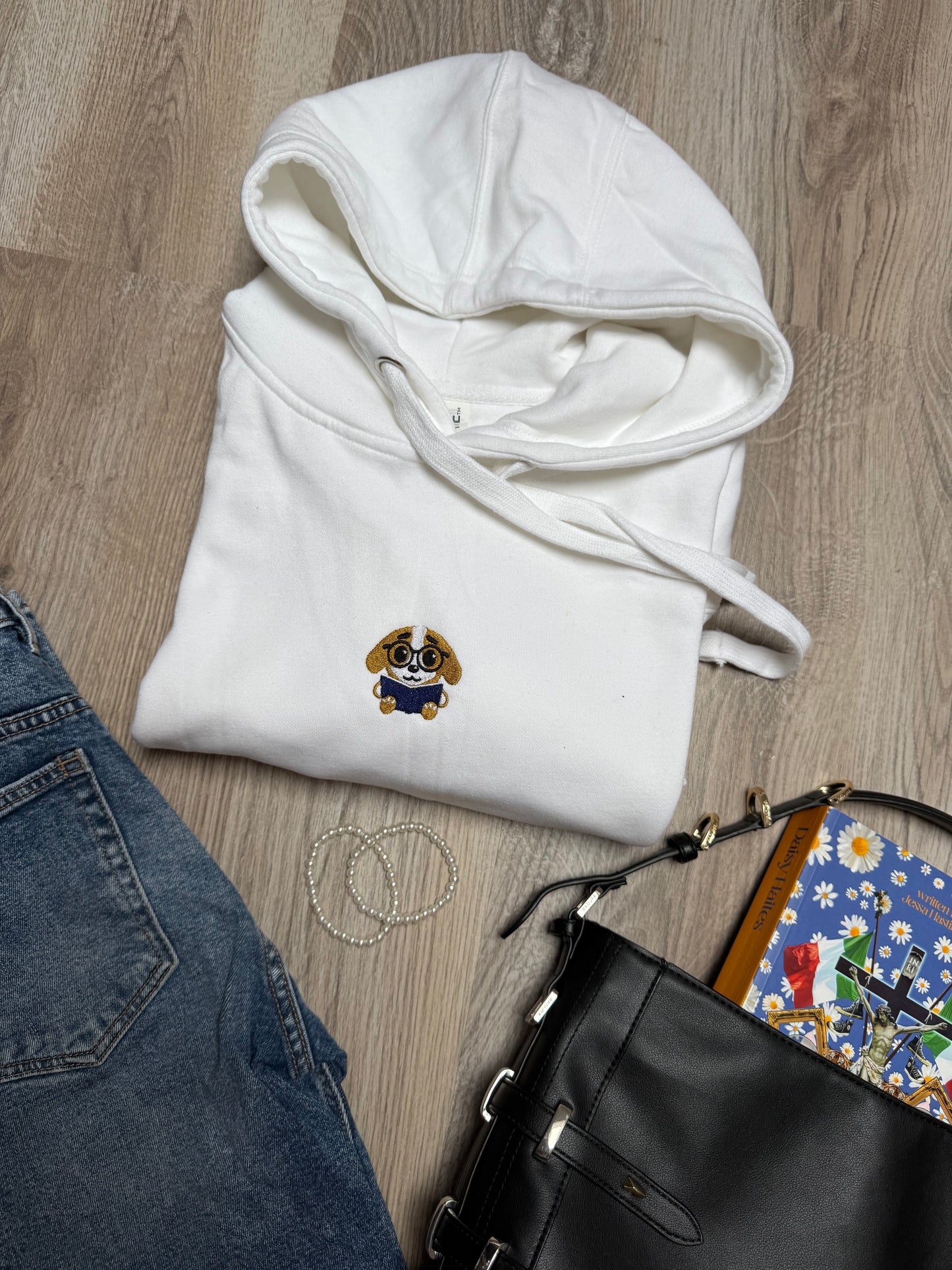 bookish dog - hoodie