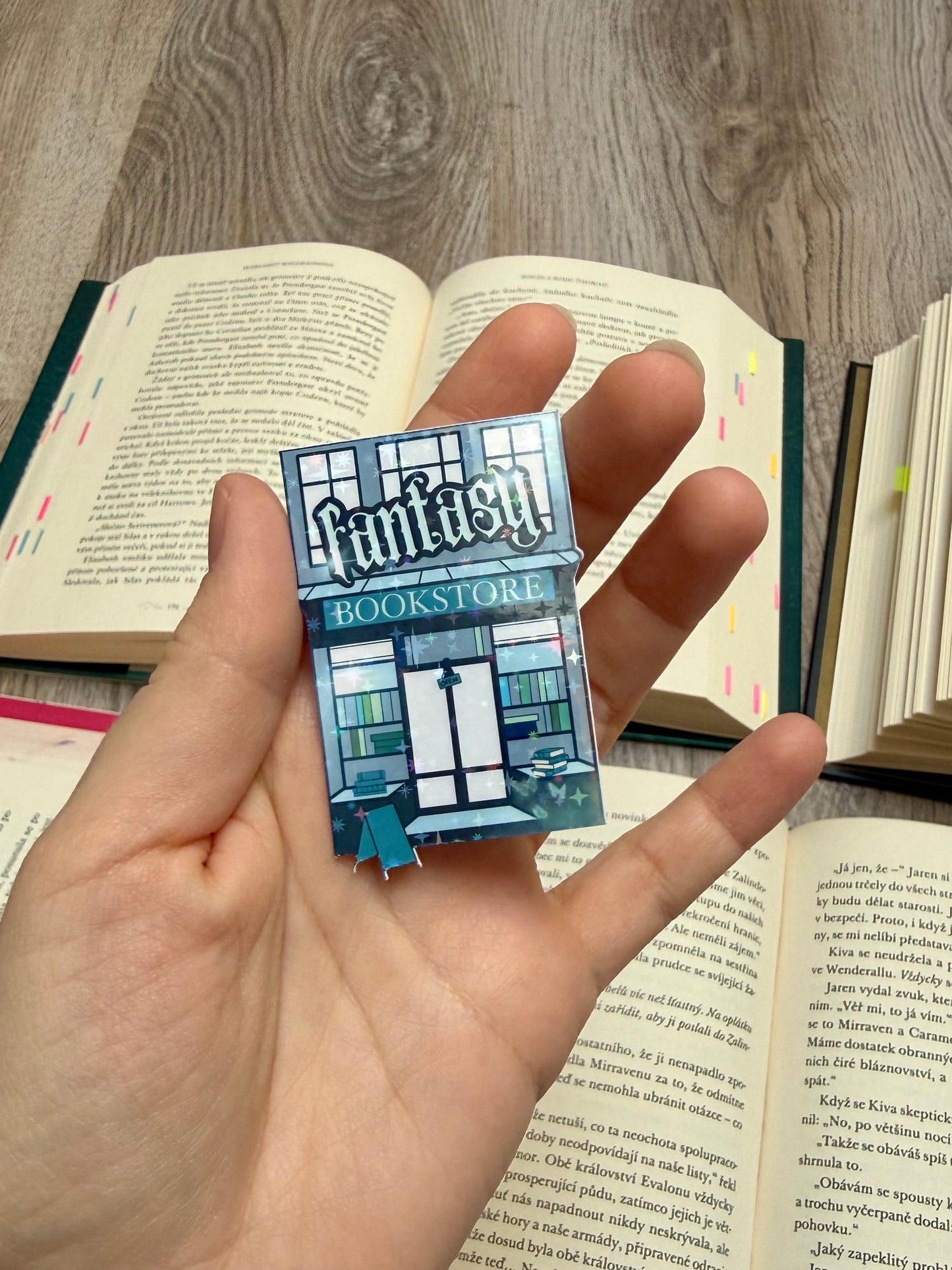 fantasy bookstore - laminovaná samolepka