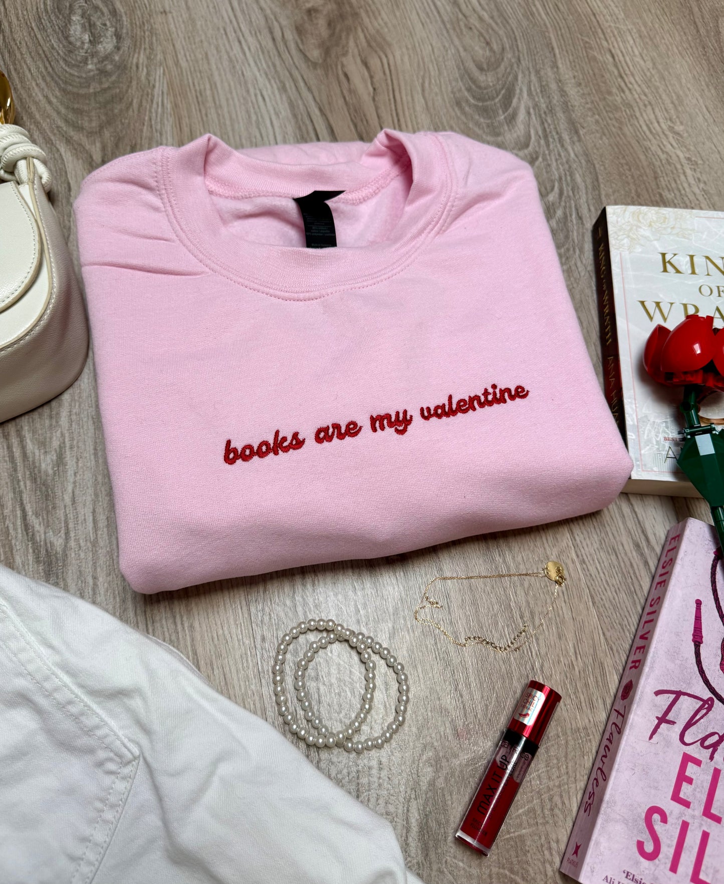 books are my valentine - crewneck, size M (SALE)