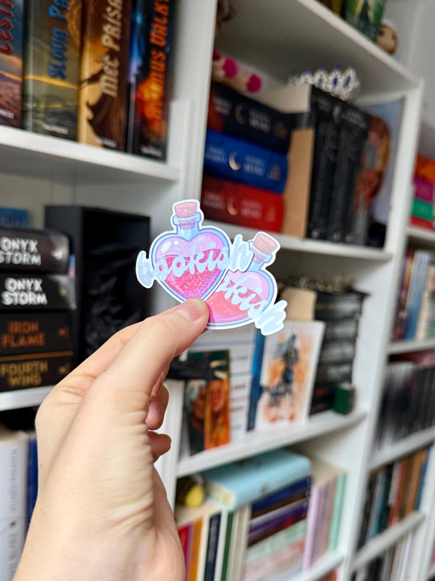 bookish - laminated sticker