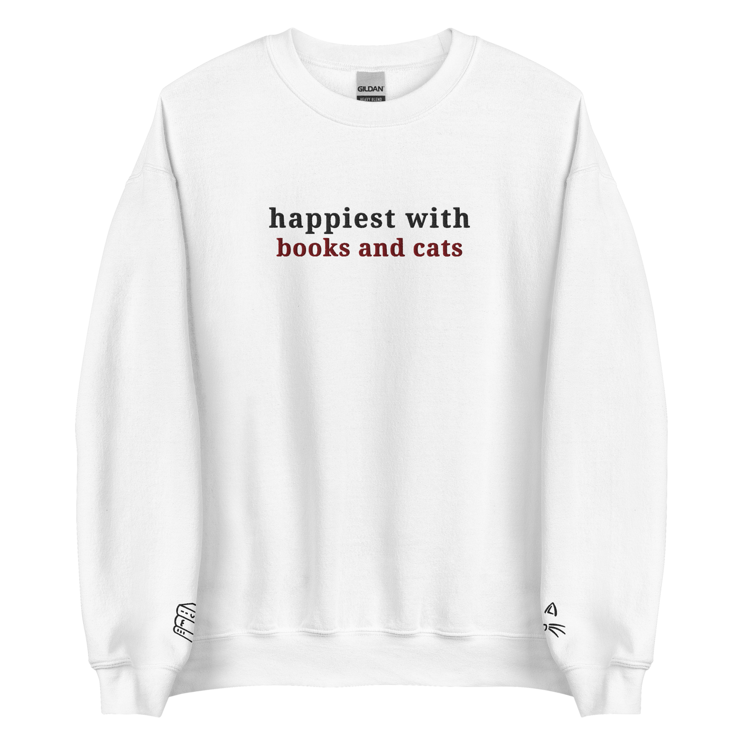 cats & books - crewneck