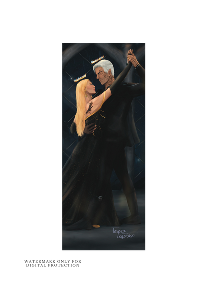 tanec Aelin & Rowan - knižní záložka