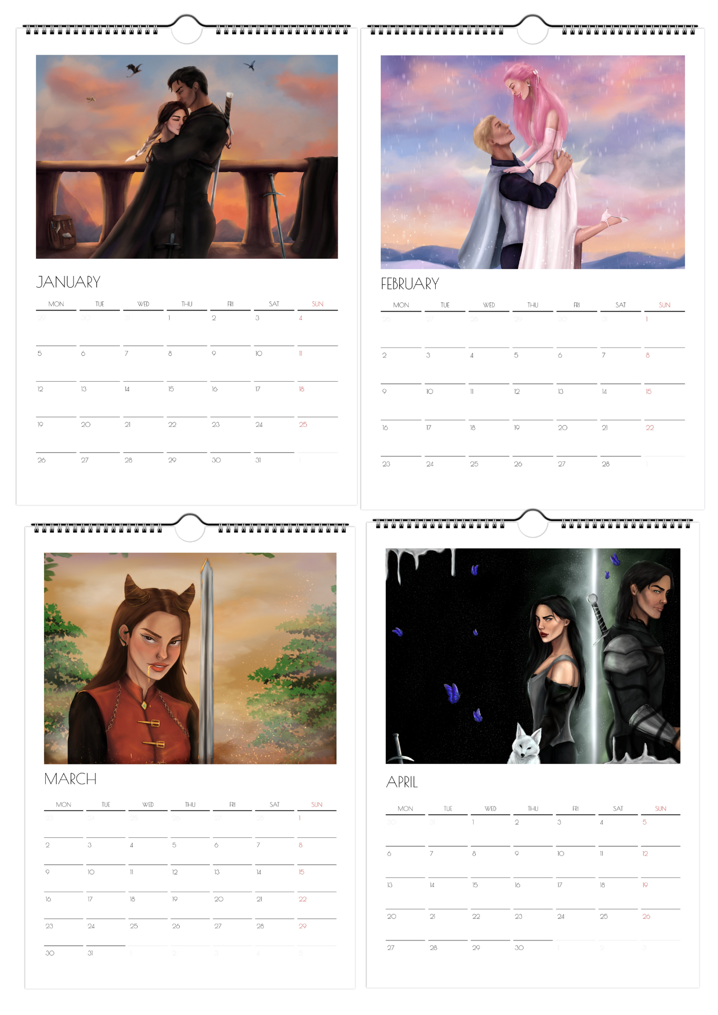 fantasy calendar 2026 - preorder