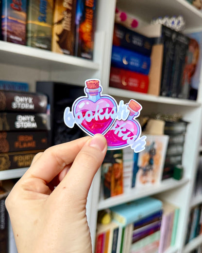 bookish - laminated sticker