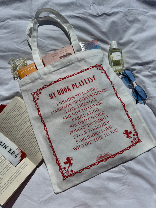 Book Playlist - tote bag