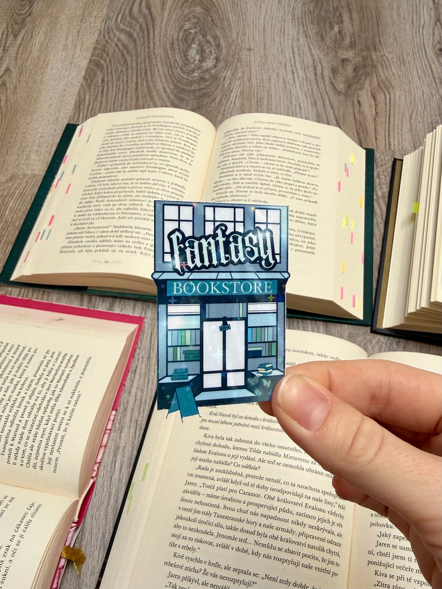 fantasy bookstore - laminovaná samolepka