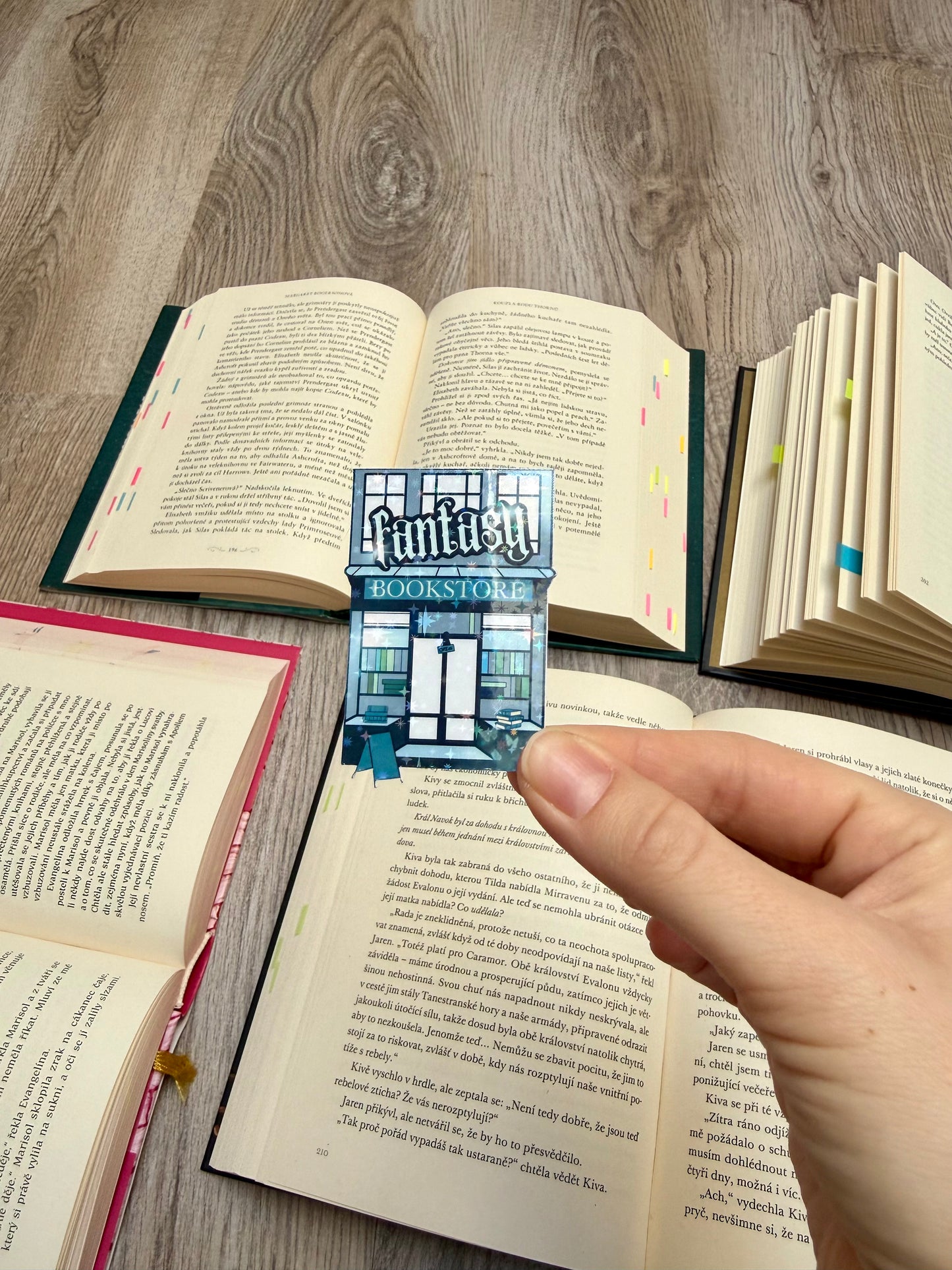 fantasy bookstore - laminovaná samolepka