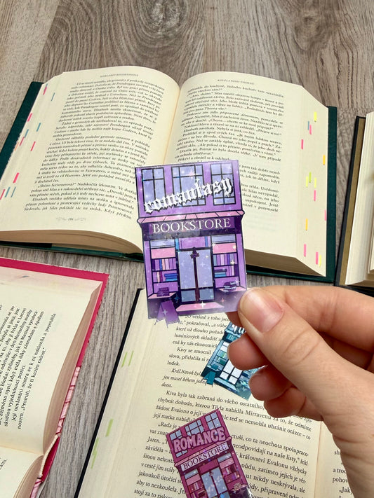 romantasy bookstore - laminovaná samolepka