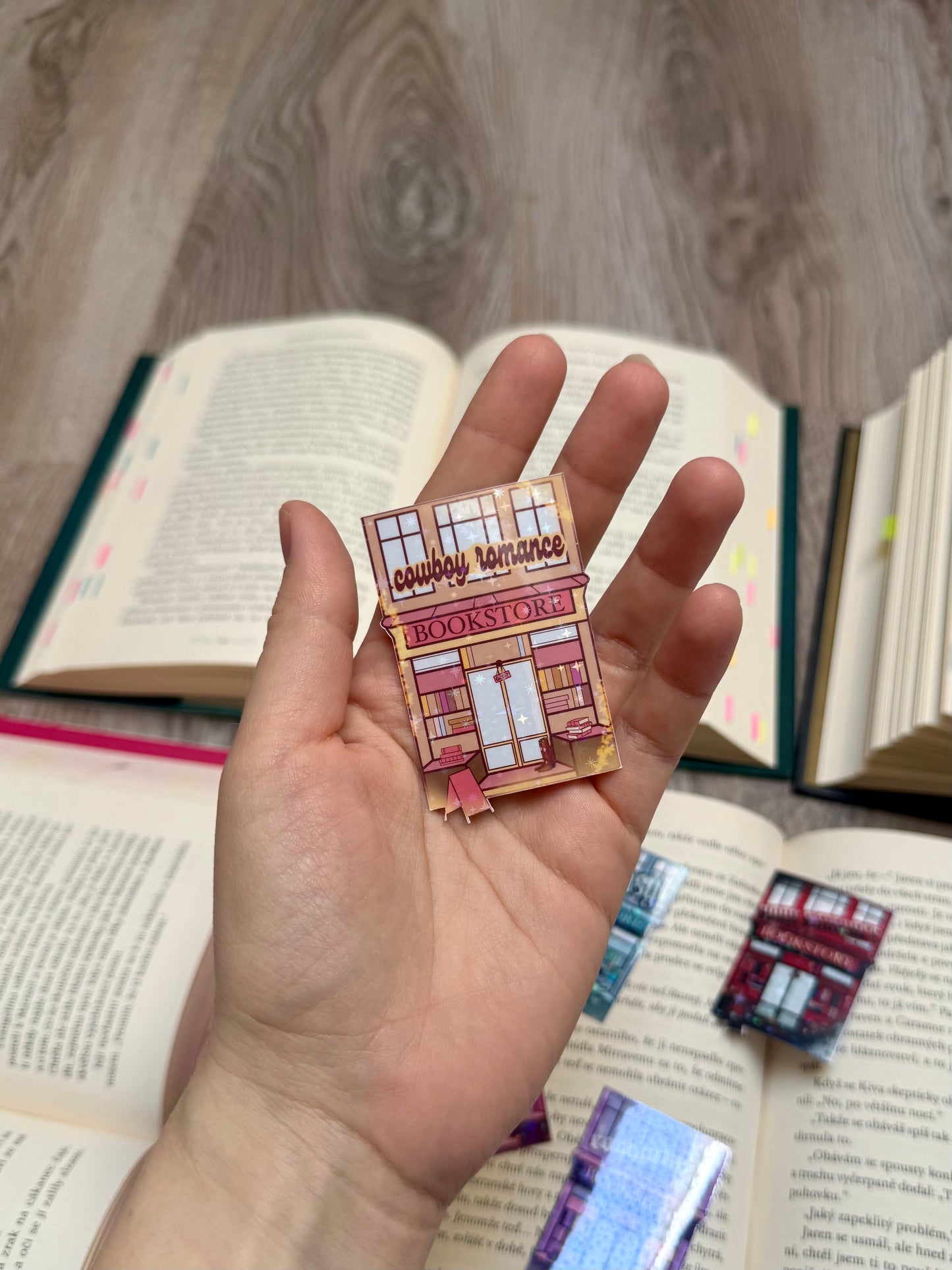 cowboy romance bookstore - laminovaná samolepka