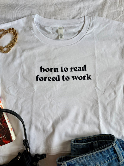 born to read - crop top