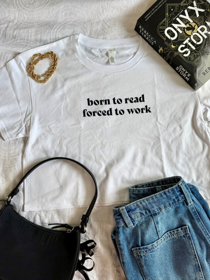 born to read - crop top