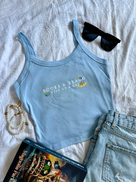 books & beach - tank top