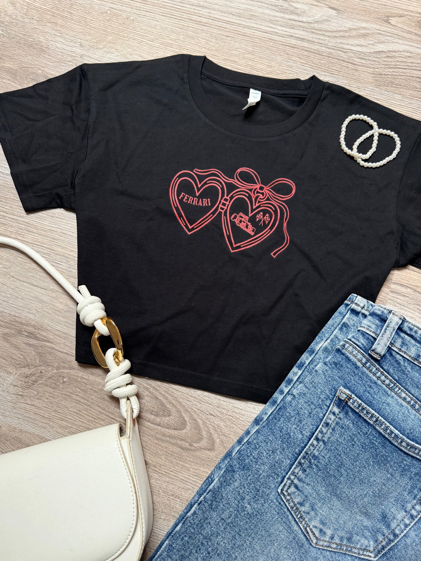 ferrari heart - crop top