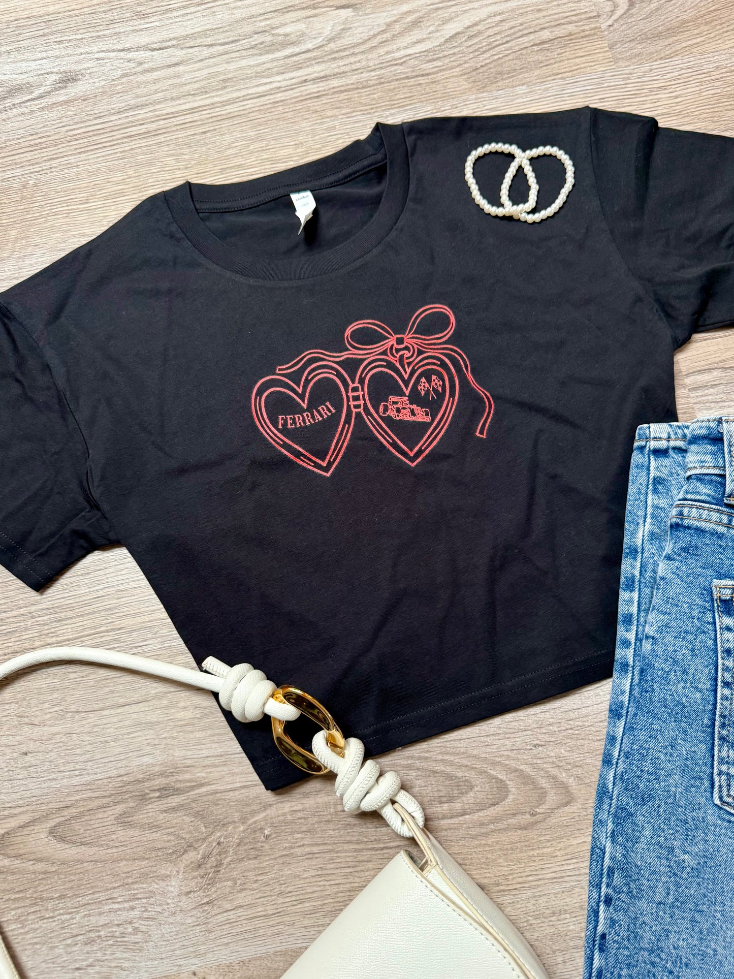 ferrari heart - crop top