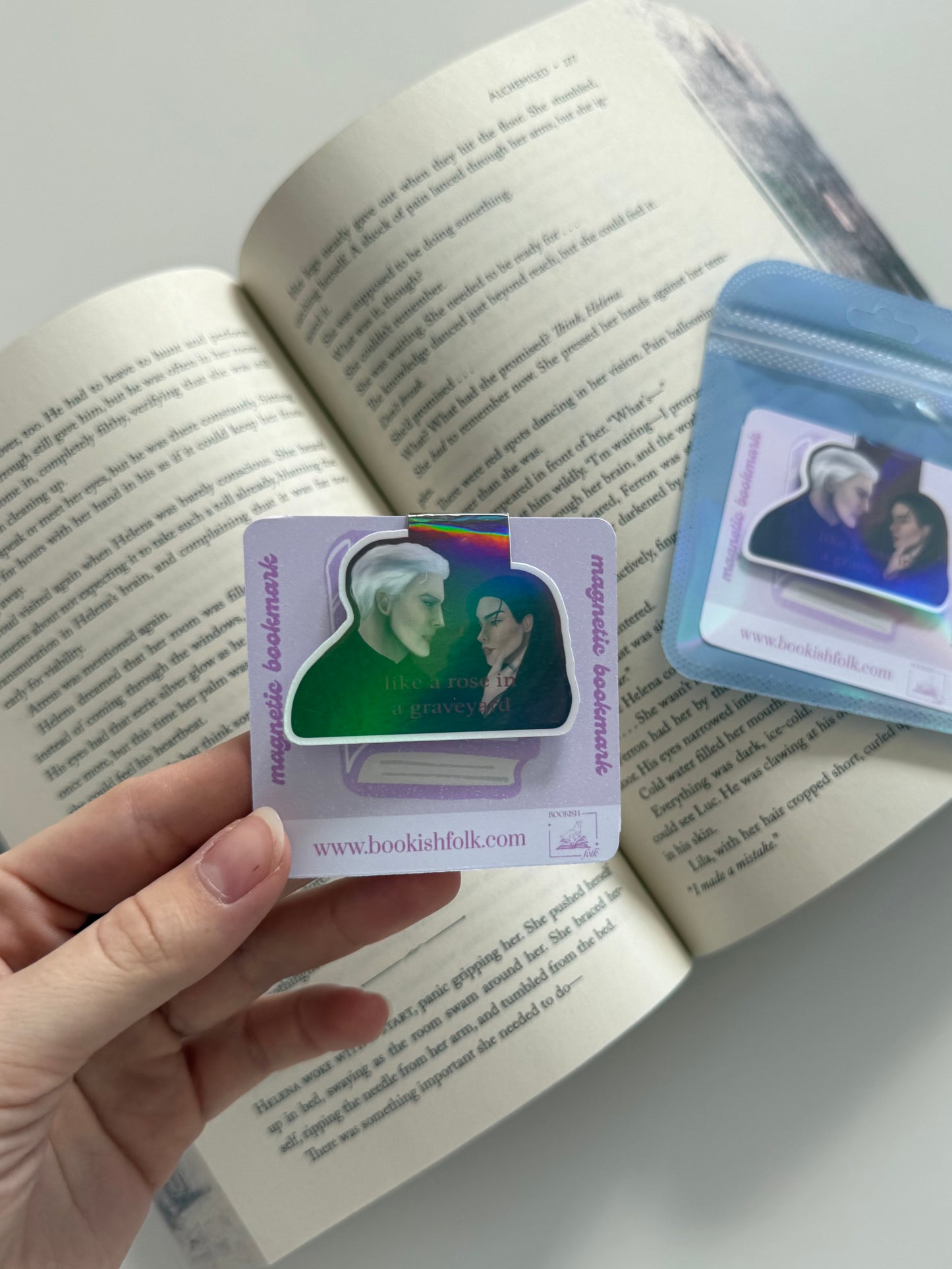 like a rose in graveyard - magnetic bookmark