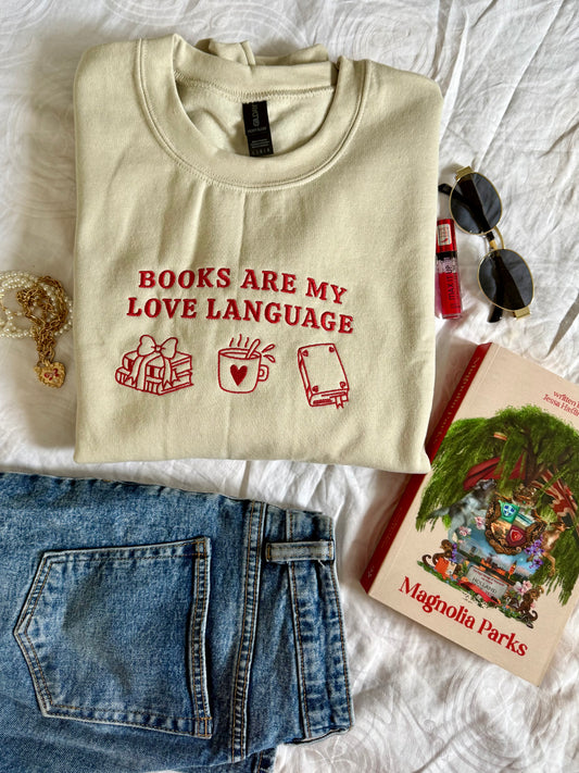 books are my love language - crewneck