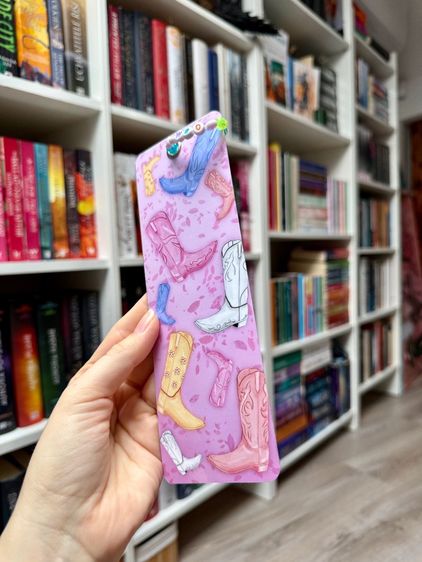 cowboy boots - bookmark with charms