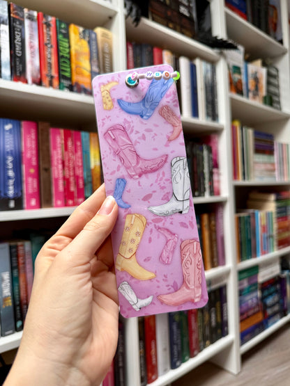 cowboy boots - bookmark with charms