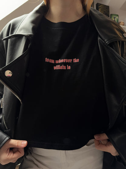 team villain - crop top