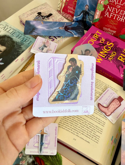 dragon riders hug - magnetic bookmark