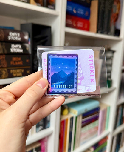 take me to the night court - holographic sticker