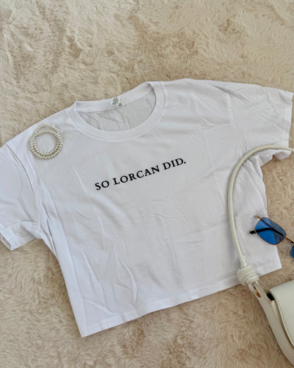 So Lorcan did - crop top