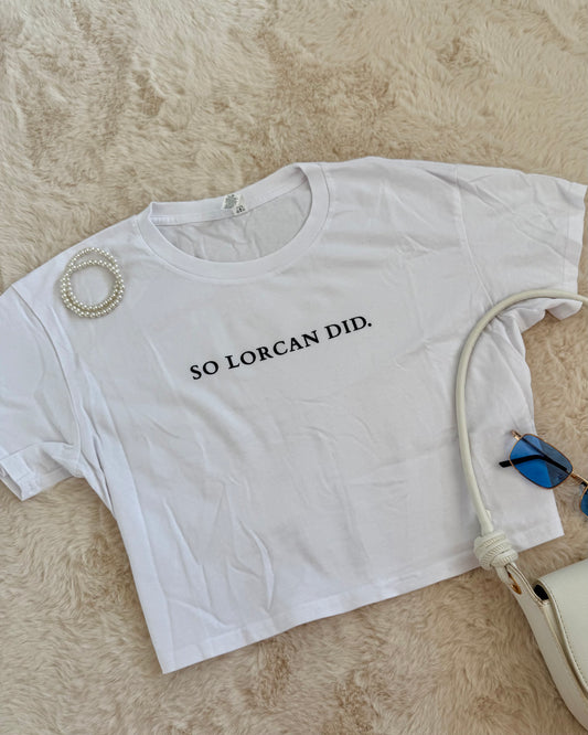 So Lorcan did - crop top