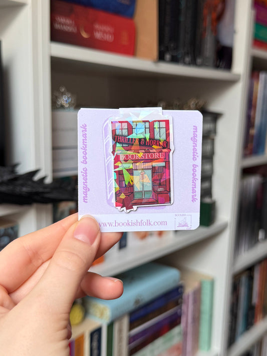 thriller & horror bookstore - magnetic bookmark