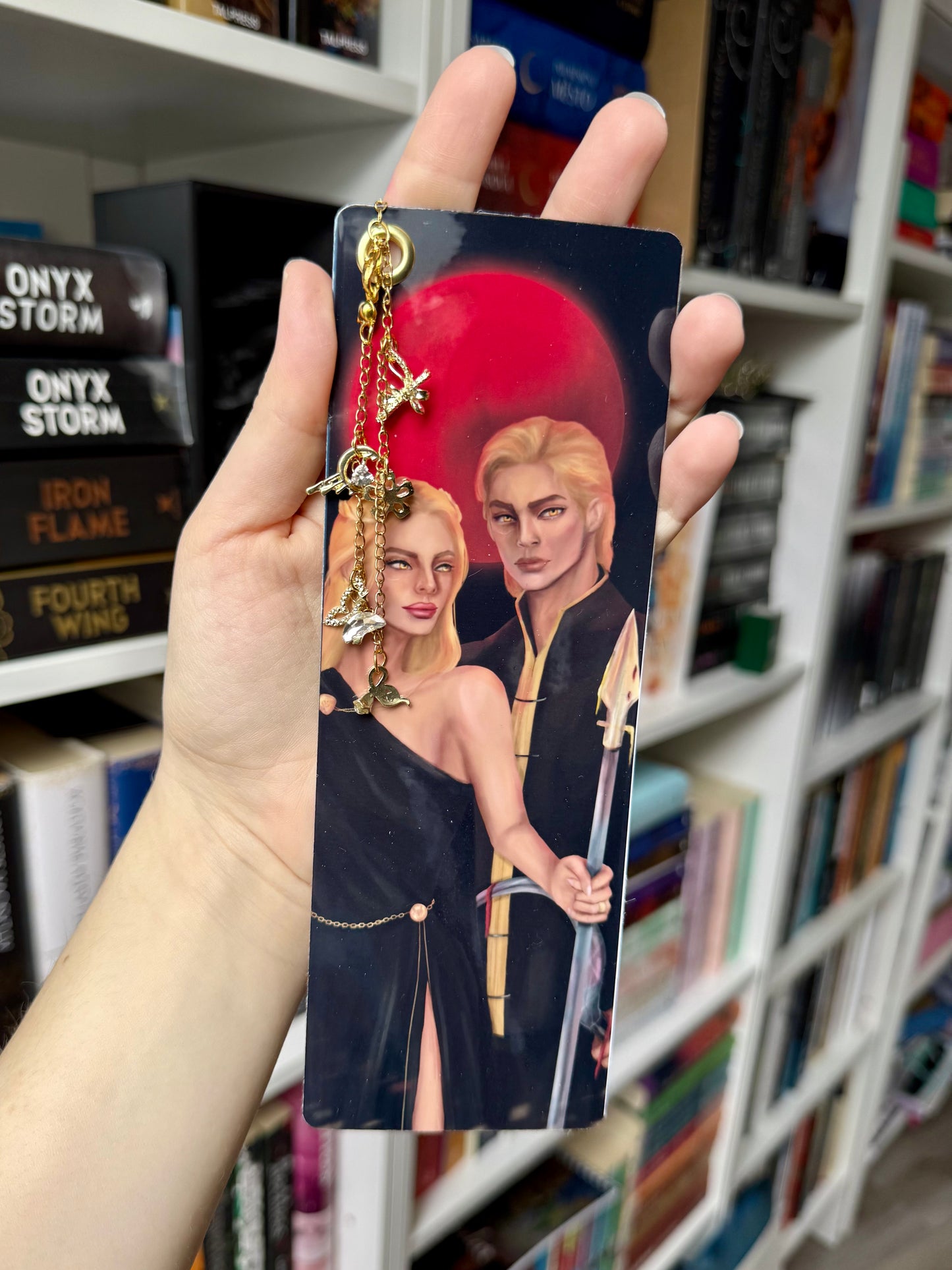 Red Rising - bookmark with charms