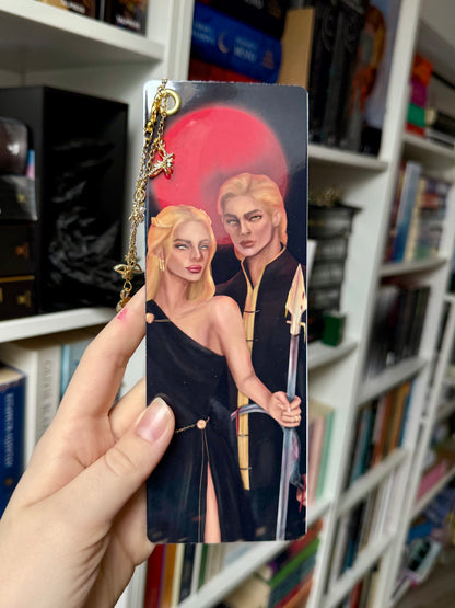 Red Rising - bookmark with charms
