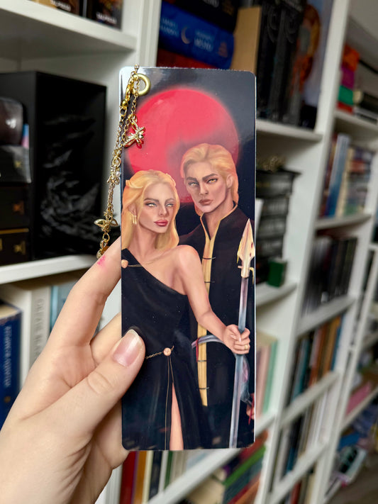 Red Rising - bookmark with charms