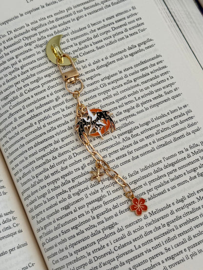 sunset dragon - charm chain for e-reader