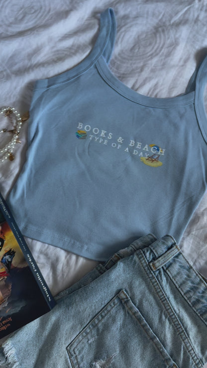 books & beach - tank top