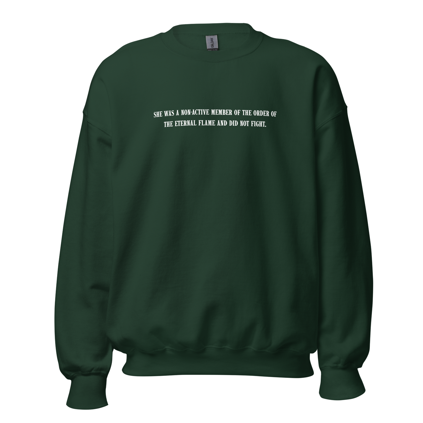 she was non-active - crewneck