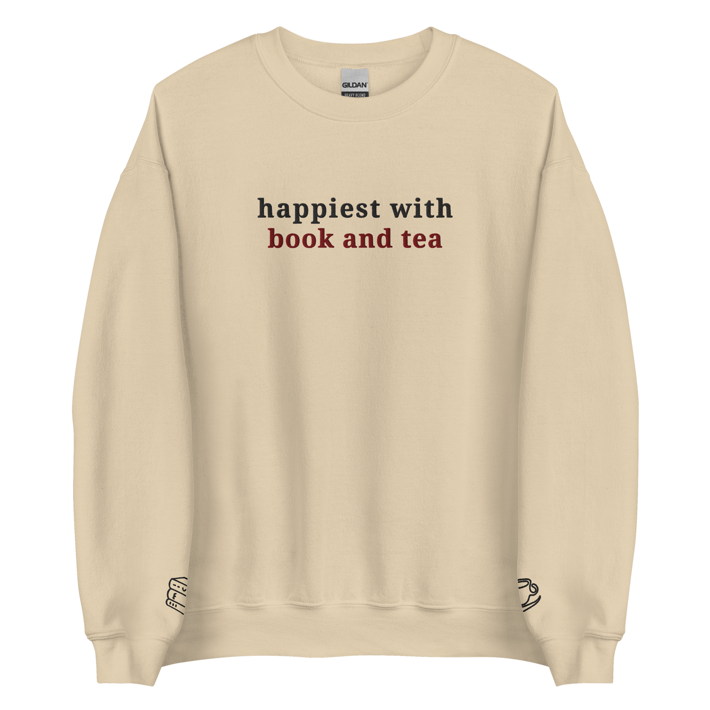 book and tea - crewneck, size XL (SALE)