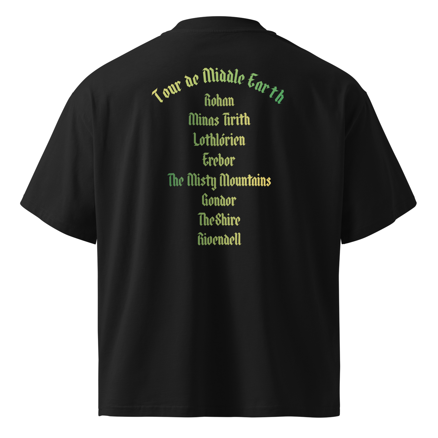Tour de Middle Earth - oversized triko