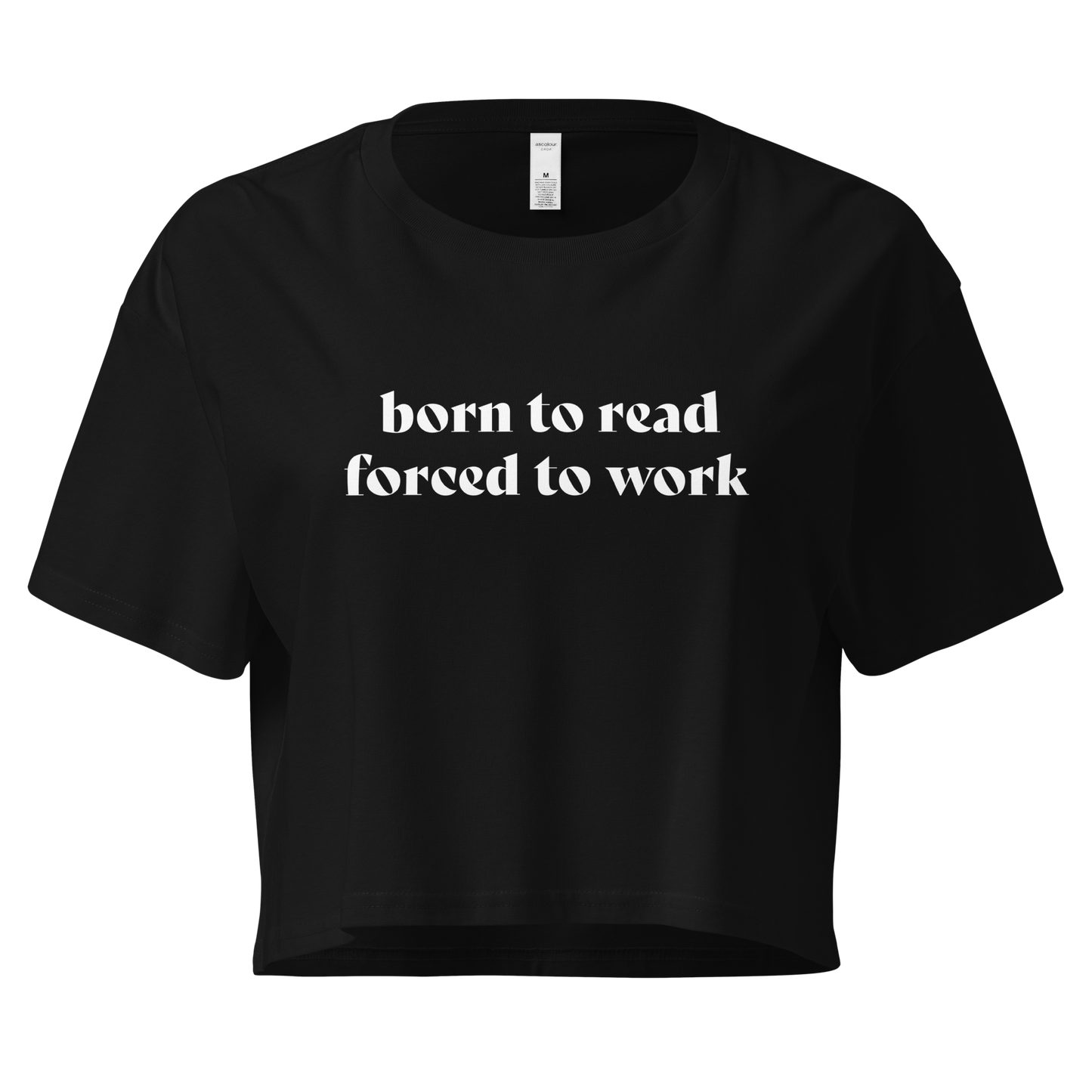 born to read - crop top