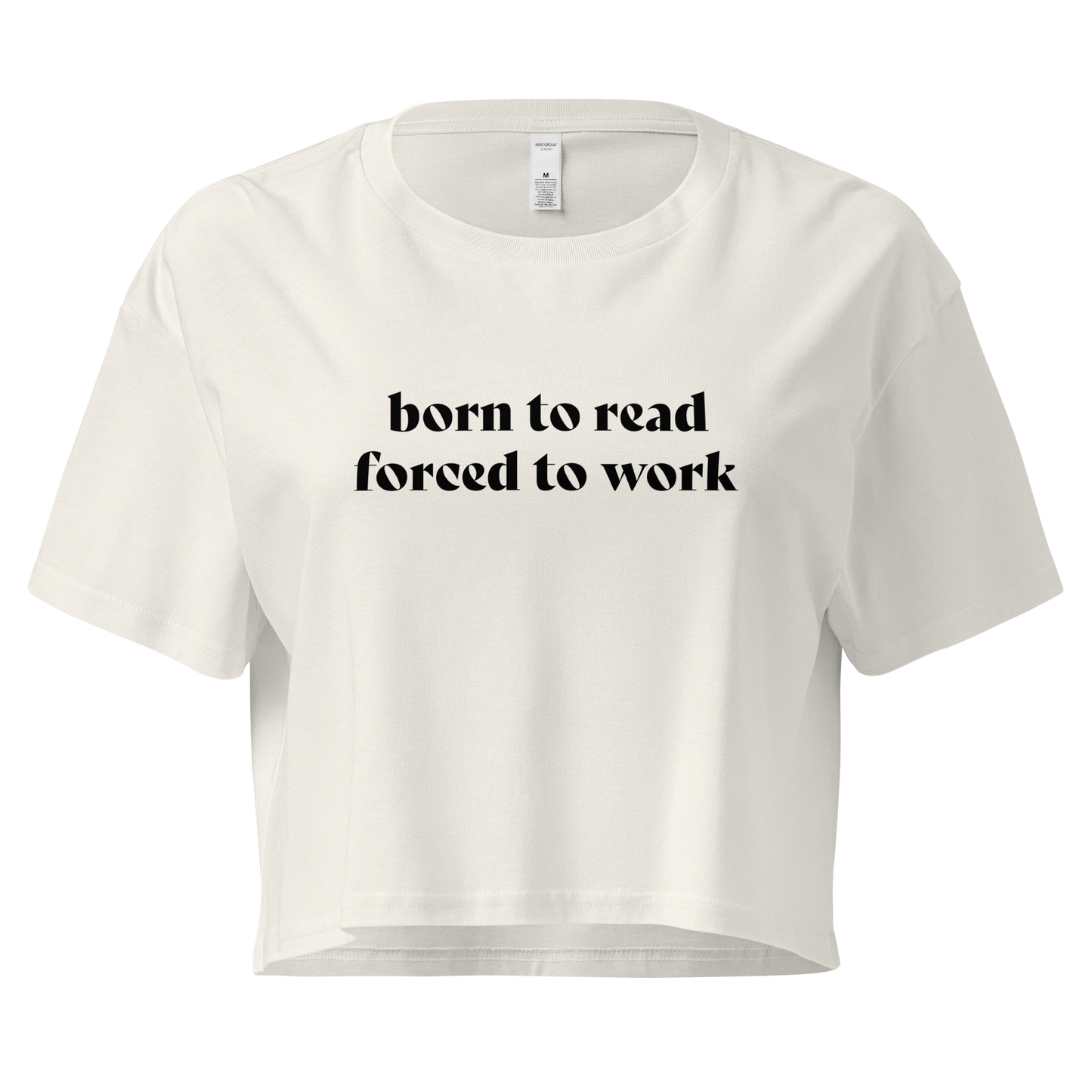 born to read - crop top