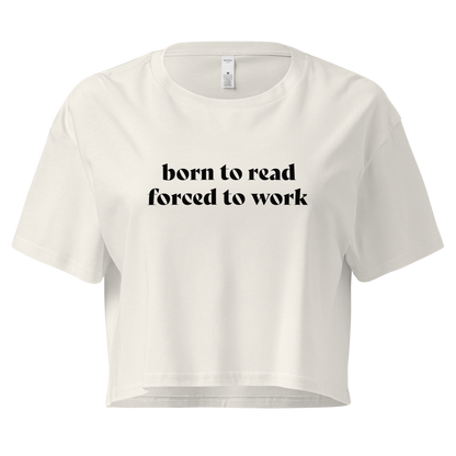 born to read - crop top